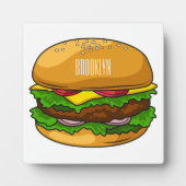Plaque Photo Illustration de Hamburger (Devant)