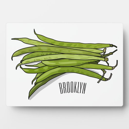 Plaque Photo Illustration de haricots verts (Devant)