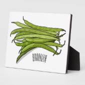 Plaque Photo Illustration de haricots verts (Côté)