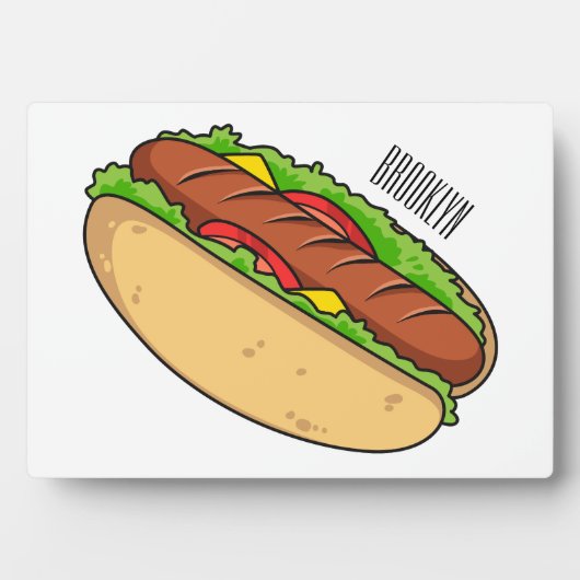 Plaque Photo Illustration de Hot dog (Devant)