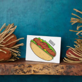 Plaque Photo Illustration de Hot dog (Côté)