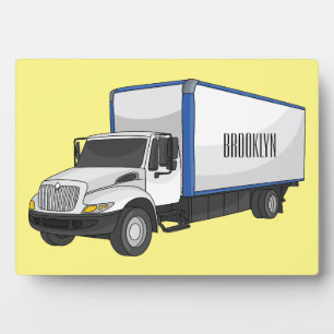 Plaque Photo Illustration de la caricature du camion-boîte