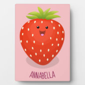 Plaque Photo Illustration de la fraise Cute kawaii (Devant)