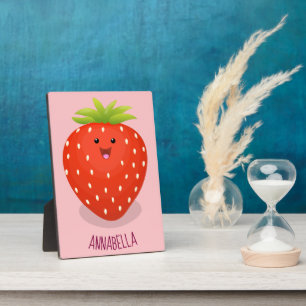 Plaque Photo Illustration de la fraise Cute kawaii