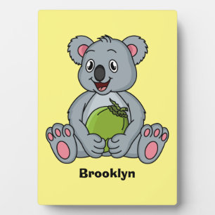 Plaque Photo Illustration de la koala de Cute et de la noix de