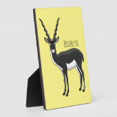 Plaque Photo Illustration de l'antilope Blackbuck (Côté)