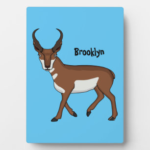 Plaque Photo Illustration de l'antilope Pronghorn