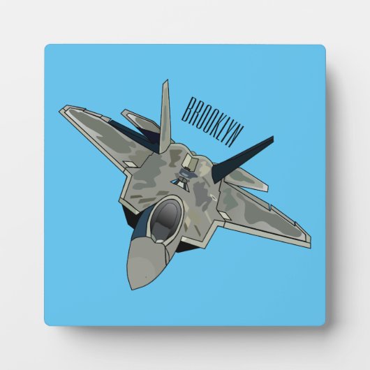 Plaque Photo Illustration de l'avion de chasse (Devant)