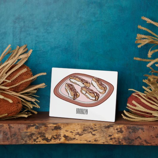 Plaque Photo Illustration de l'éclair de chocolat (Côté)