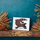 Plaque Photo Illustration de lézard géant affamé (Côté)