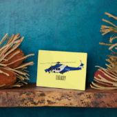 Plaque Photo Illustration de l'hélicoptère de police (Côté)