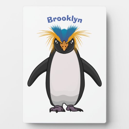 Plaque Photo Illustration de mignon macaroni pingouin (Devant)