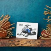 Plaque Photo Illustration de motoneige (Côté)