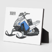 Plaque Photo Illustration de motoneige (Côté)