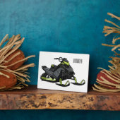 Plaque Photo Illustration de motoneige (Côté)