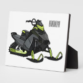 Plaque Photo Illustration de motoneige (Côté)