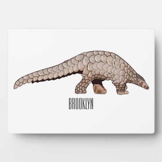 Plaque Photo Illustration de Pangolin (Devant)