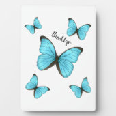 Plaque Photo Illustration de papillons Morpho (Devant)