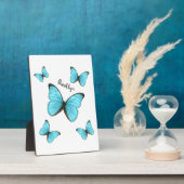Plaque Photo Illustration de papillons Morpho (Côté)