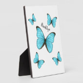 Plaque Photo Illustration de papillons Morpho (Côté)