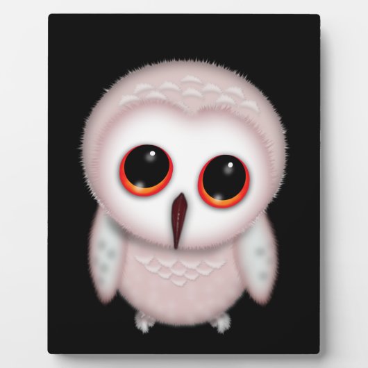 Plaque Photo Illustration de petite chouette mignonne (Devant)