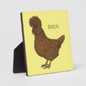 Plaque Photo Illustration de poulet à la polis chamois (Recto)