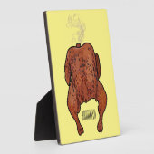 Plaque Photo Illustration de poulet rôti (Côté)