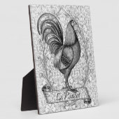 Plaque Photo Illustration de poulet vintage (Côté)