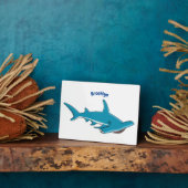 Plaque Photo Illustration de requin marteau (Côté)