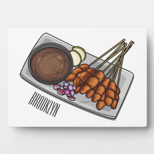 Plaque Photo Illustration de Satay