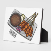 Plaque Photo Illustration de Satay (Côté)