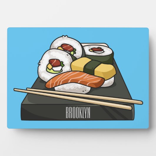 Plaque Photo Illustration de sushi (Devant)