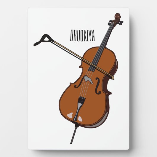 Plaque Photo Illustration de violoncelle (Devant)