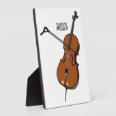 Plaque Photo Illustration de violoncelle (Côté)