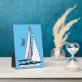 Plaque Photo Illustration de voilier (Côté)