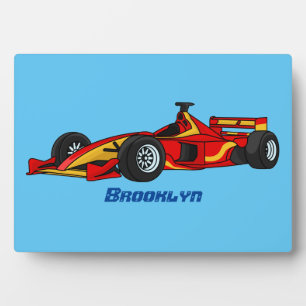 Plaque Photo Illustration de voitures de course à grande vitess