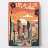 Plaque Photo illustration de voyage à Los Angeles, (Devant)