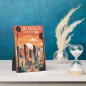 Plaque Photo illustration de voyage à Los Angeles, (Côté)