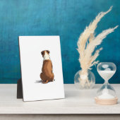 Plaque Photo Illustration de vue arrière de Bulldog vintage Ama (Côté)