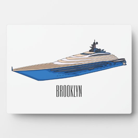 Plaque Photo Illustration de yacht (Devant)