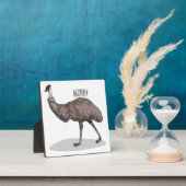 Plaque Photo Illustration d'Emu bird (Insitu)