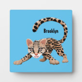 Plaque Photo Illustration d'ocelot mignon (Devant)