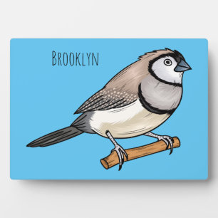 Plaque Photo Illustration d'oiseau à deux barreaux