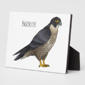 Plaque Photo Illustration d'oiseau de faucon pèlerin (Côté)