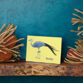 Plaque Photo Illustration d'oiseau de grue bleue (Côté)
