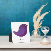 Plaque Photo Illustration d'oiseau violet mignon (Insitu)