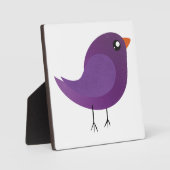 Plaque Photo Illustration d'oiseau violet mignon (Recto)