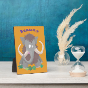 Plaque Photo Illustration drôle de mammouth laineux