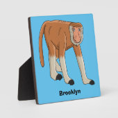 Plaque Photo Illustration drôle de singe proboscis (Recto)