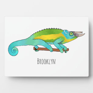 Plaque Photo Illustration du caméléon de Jackson